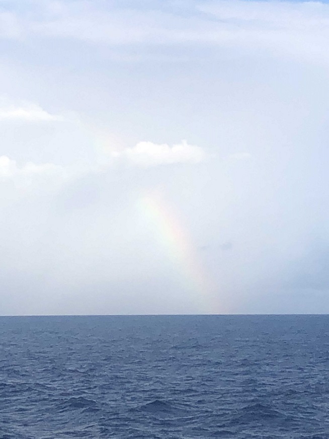 rainbow at sea
