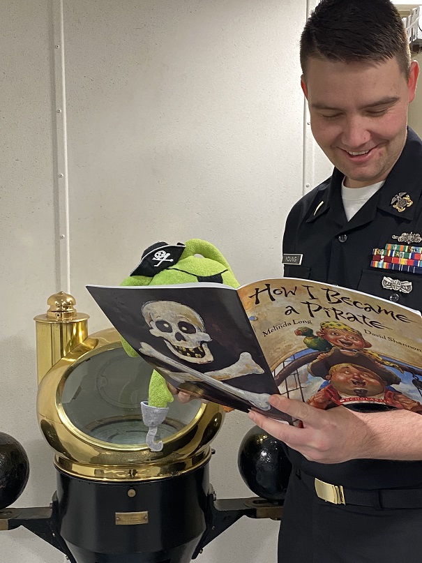 cadet with book