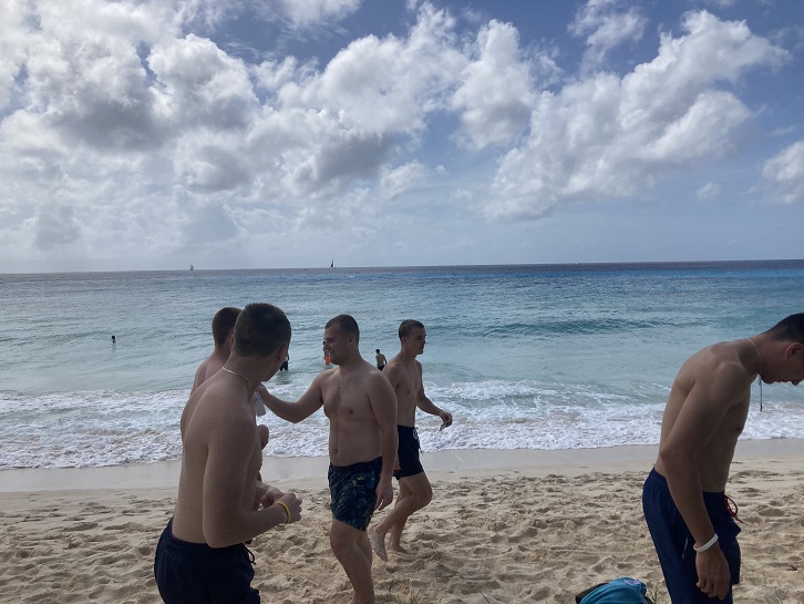 cadets on beach