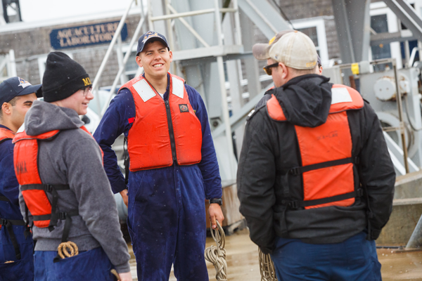 cadets wearing life jackets