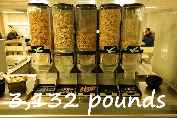 cereal dispensers in the Mess Deck