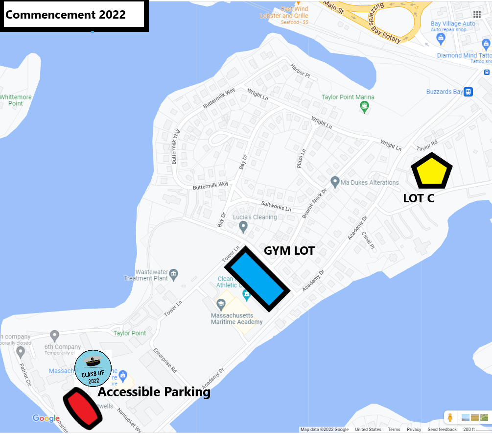 commencement parking 2022 map