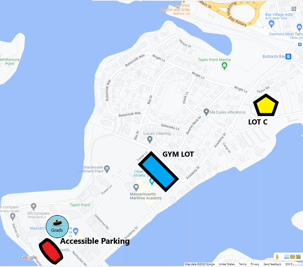 Commencement parking map