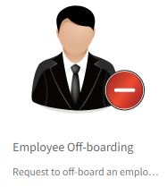 employee offboarding ticket icon