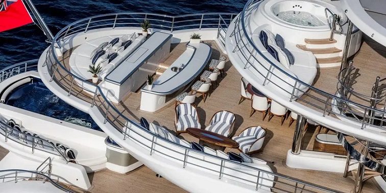 luxurious interior of yacht