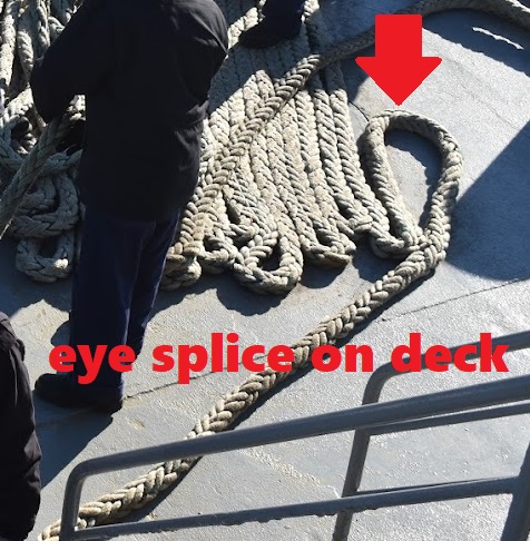 eye splice on deck