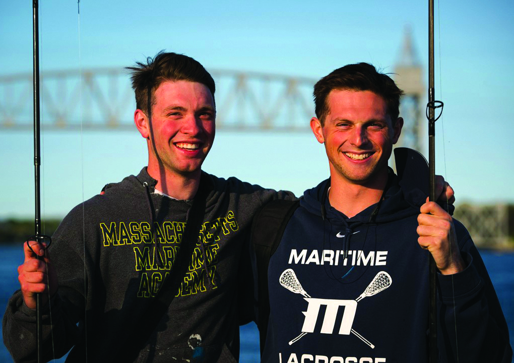 students with fishing poles