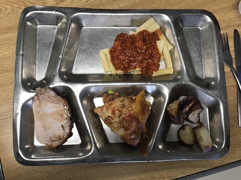 cadet dinner on a tray