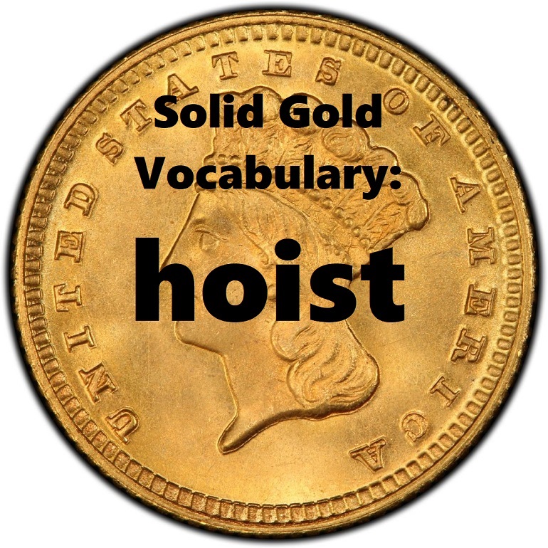 gold coin with word hoist