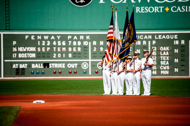 honor guard on a field