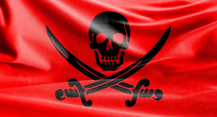 red jolly roger flag