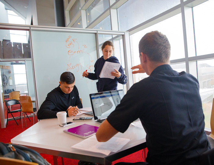 students studying