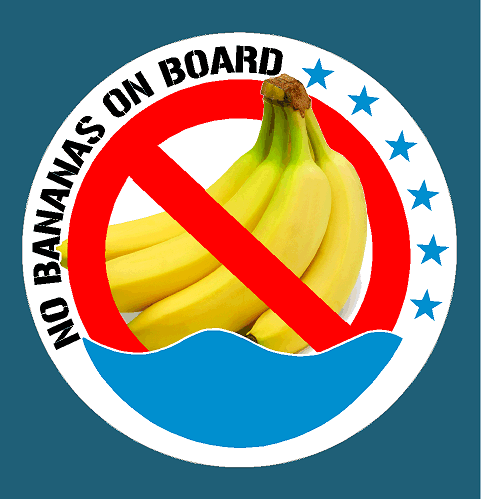 sign "no bananas on board"