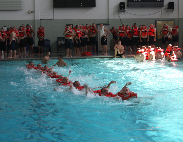 cadets in the pool