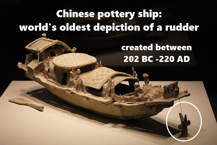 pottery boat from china