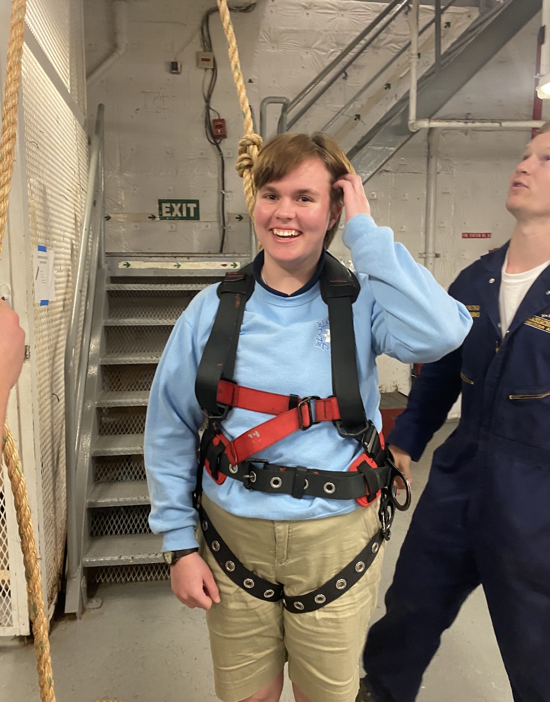 girl in safety harness