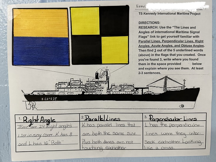 student work samples - signal flags