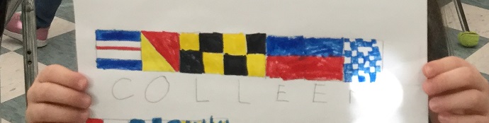 Name Colleen spelled with signal flags