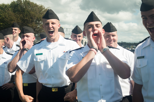 cadets shouting