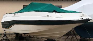 1 starboard forward quarter with 'regal' written on the side of the hull