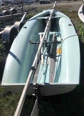 1 Shown from above with mast taken down