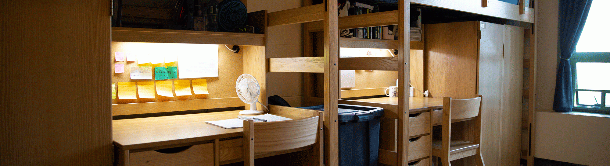 inside a dorm room