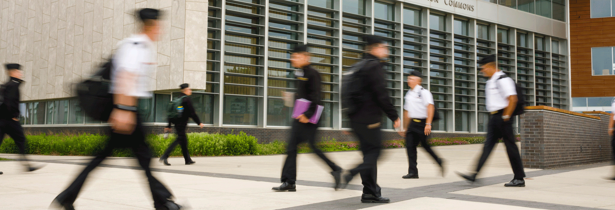 students walking to class