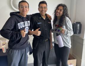 three people thumbs up