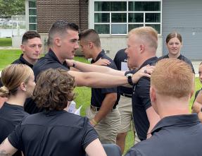 students outdoors
