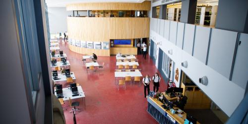 photo of the 1st floor of the library